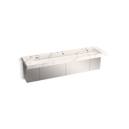 Kohler 90In Wall-Mount Trough Lavatory System In Et Cal Gold 81033-BSS-KEG